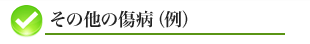 その他の傷病(例)